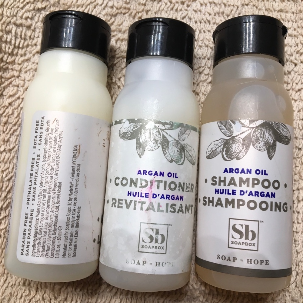 Soapbox - trio shampoo conditioner and body lotion